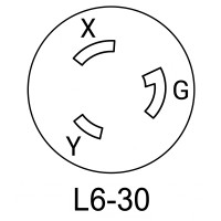 CLAVIJA DE SEGURIDAD NEMA L6-30 HUBBELL /EATON