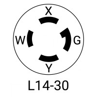 CLAVIJA DE SEGURIDAD NEMA L14-30 HUBBEL / EATON