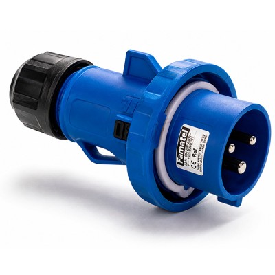CLAVIJA 16 AMP 2P+T AZUL FAMATEL IP67