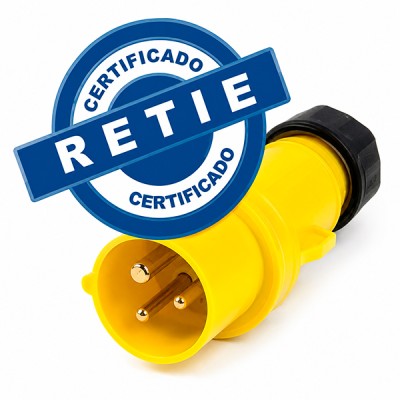 CLAVIJA 16 AMP 2P+T AMARILLO FAMATEL