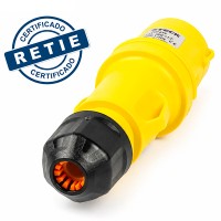 CLAVIJA 16 AMP 2P+T AMARILLO FAMATEL