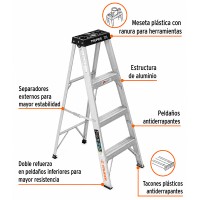 ESCALERA DE TIJERA TIPO  III 3 ESCALONES TRUPER
