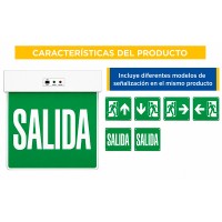 Lámpara Emergencia Señalización Salida ROYAL LIGTH