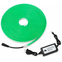 CINTA LED NEON 12v x 5 metros Color COMPLETA incluye Adaptador 5 Amp