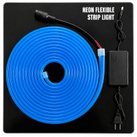 CINTA LED NEON 12v x 5 metros Color COMPLETA incluye Adaptador 5 Amp