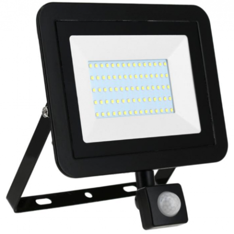 Reflector Led 50W con Sensor de Movimiento IP 65 luz blanca