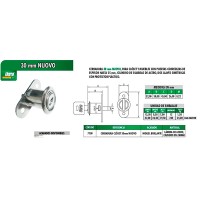 CERRADURA MUEBLE CLOSET NUOVO 30 mm NIQUEL