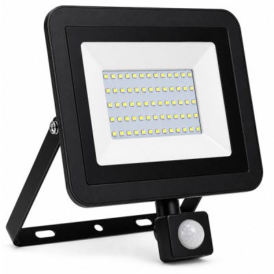 Reflector Led 50W con Sensor de Movimiento IP 65 Luz Blanca