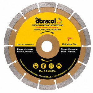 Disco Diamantado Segmentado 7" Abracol