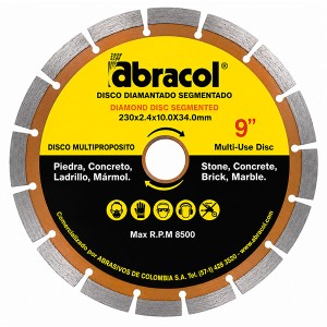 Disco Diamantado Segmentado 9" Abracol