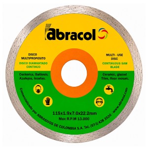 Disco Diamantado Continuo 4" Abracol