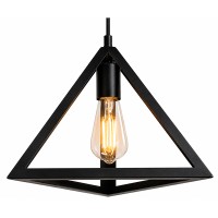 Lámpara Vintage Triangulo-Cubo-Ovalada Colgante Sin Bombillo