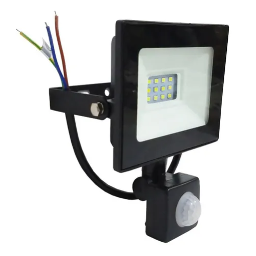 Reflector Led 10W con Sensor de Movimiento IP 65 luz blanca - Internacional  de Eléctricos Iluminación S.A.S.