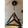 Lampara Vintage Triangulo-Cubo-Ovalada Colgante Sin Bombillo