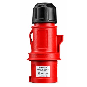 Clavija 32 Amp 3P+T IP44 Famatel Roja