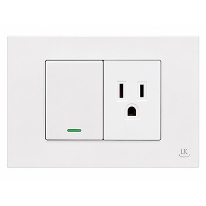 Interruptor + Tomacorriente LUMEK