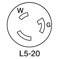 CLAVIJA DE SEGURIDAD NEMA L5-20 HUBBEL / EATON